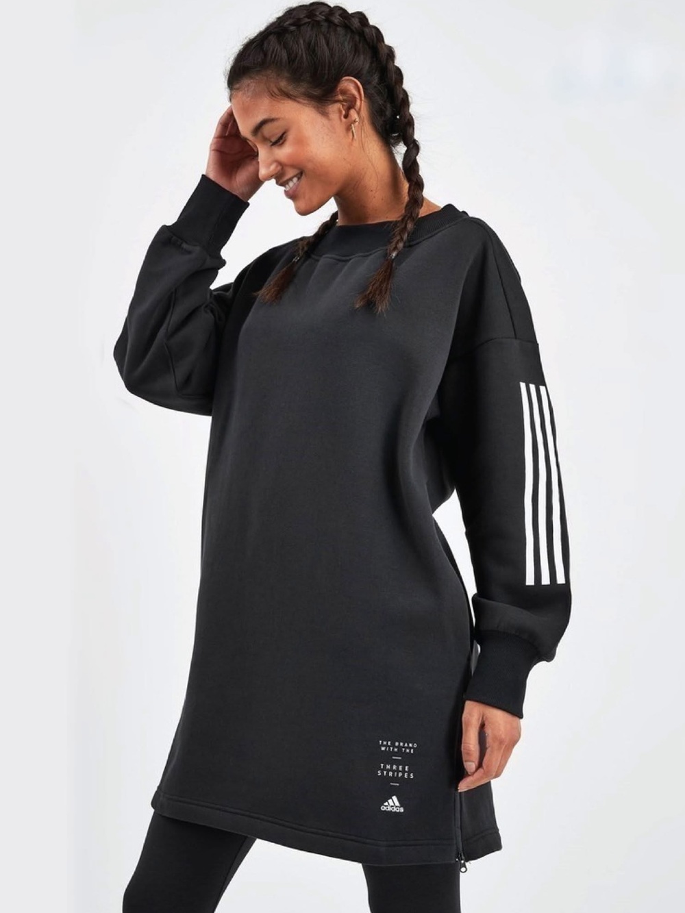 ADIDAS | OVERSIZED SWEATERS TUNIC WITH ZIPPERS AND POCKETS